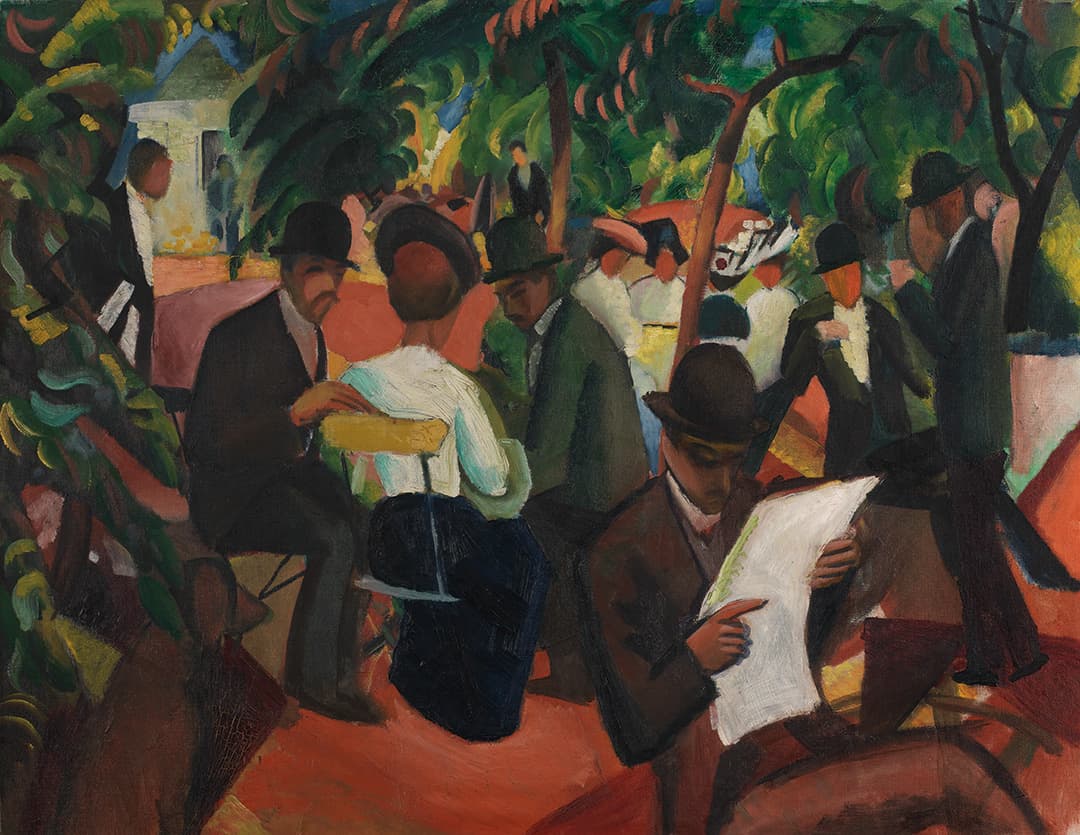 August Macke, Gartenrestaurant, 1912