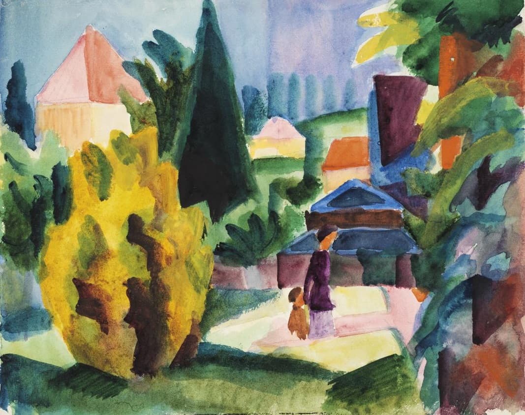 Im Schlossgarten von Oberhofen, August Macke