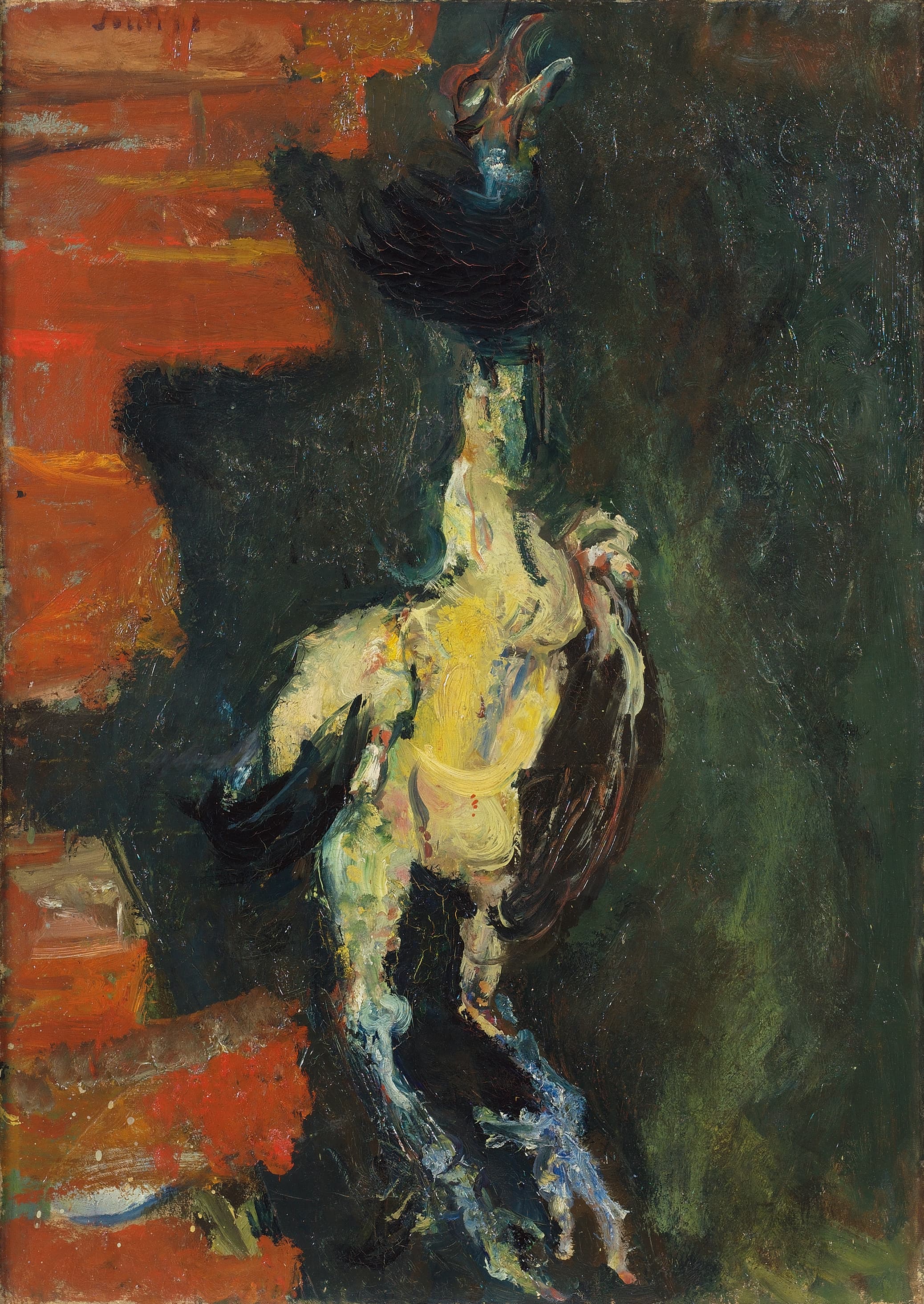 Chaïm Soutine, Le poulet pendu devant un mur de briques, 1925