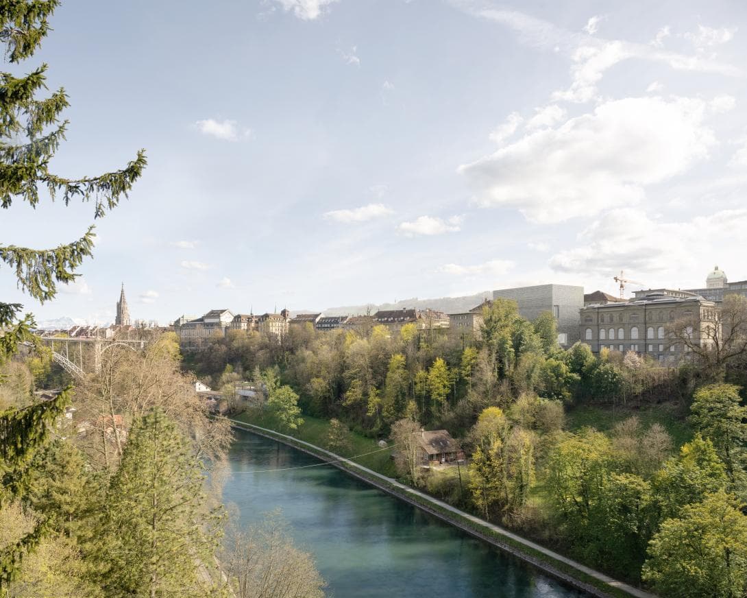 Rendering Siegerprojekt «Eiger», Blick von der Lorrainebrücke