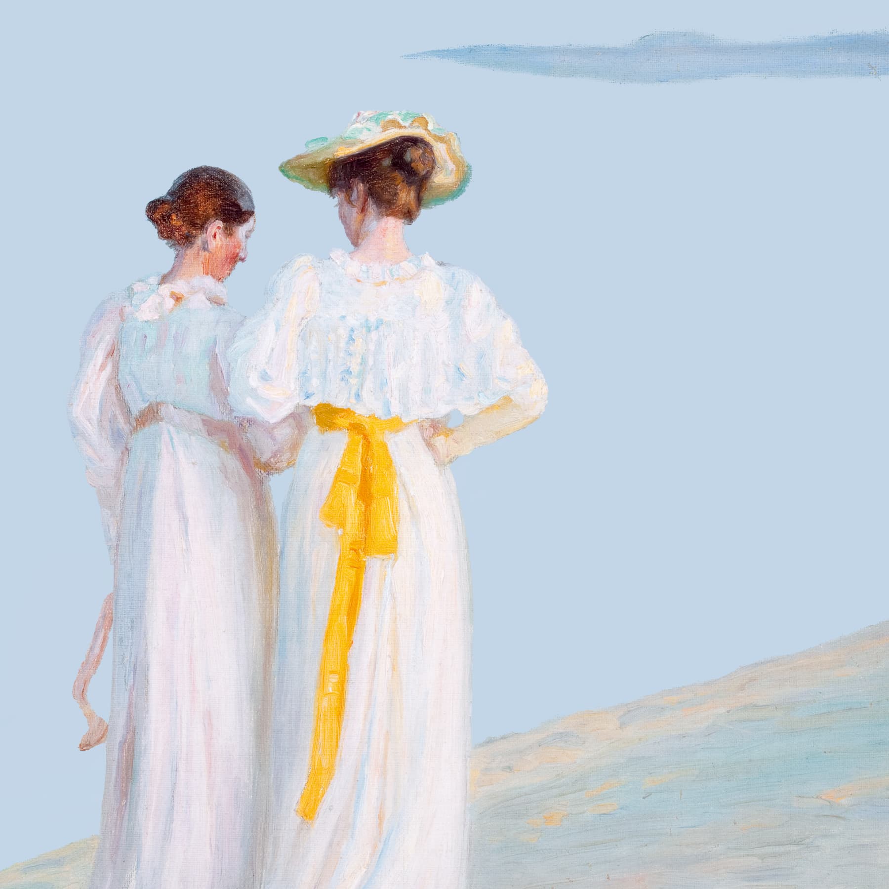 Michael Ancher-Anna Ancher und Marie Krøyer beim Spaziergang