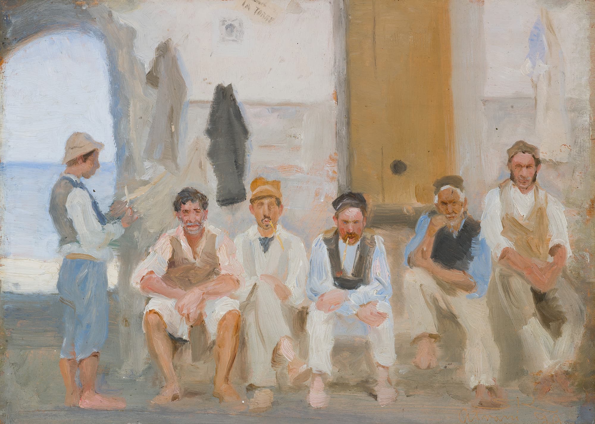 P.S. Krøyer_Italienische Arbeiter in Atrani in der Nähe von Amalfi_1890